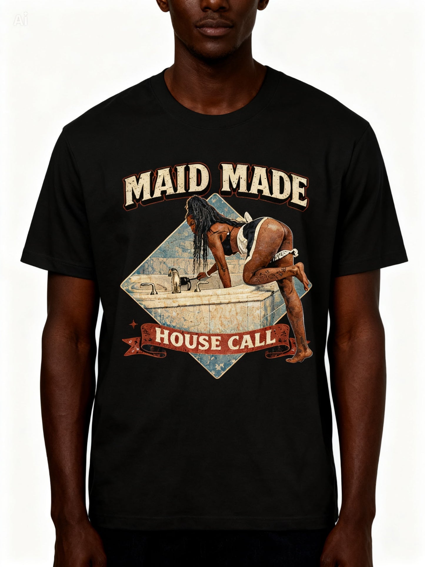 Maid Made “House Call” Graphic Tee – Sexy Maid Signature Shirt