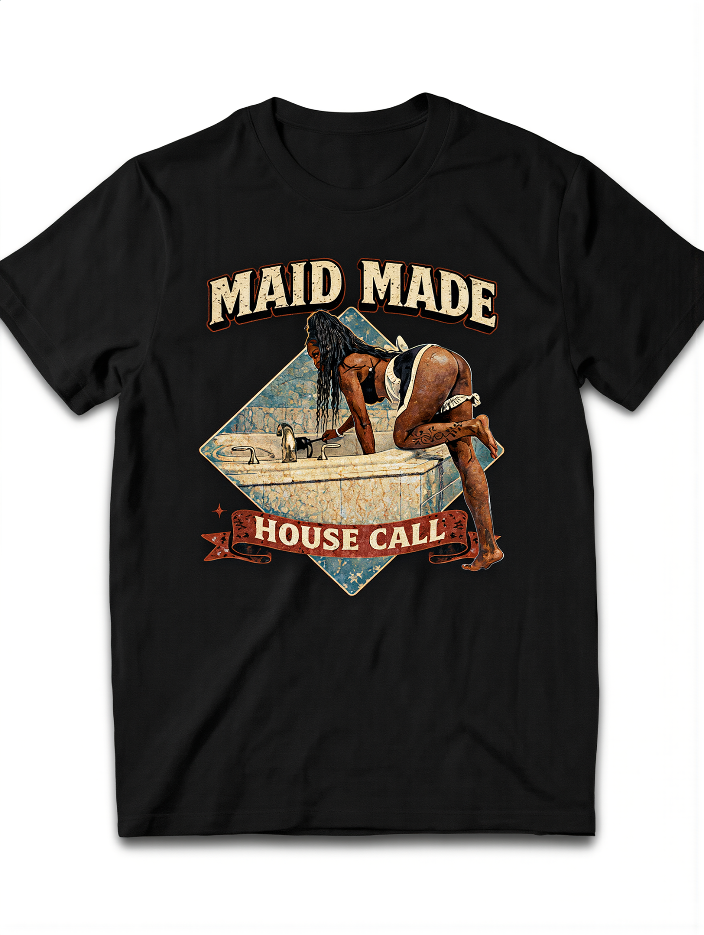 Maid Made “House Call” Graphic Tee – Sexy Maid Signature Shirt